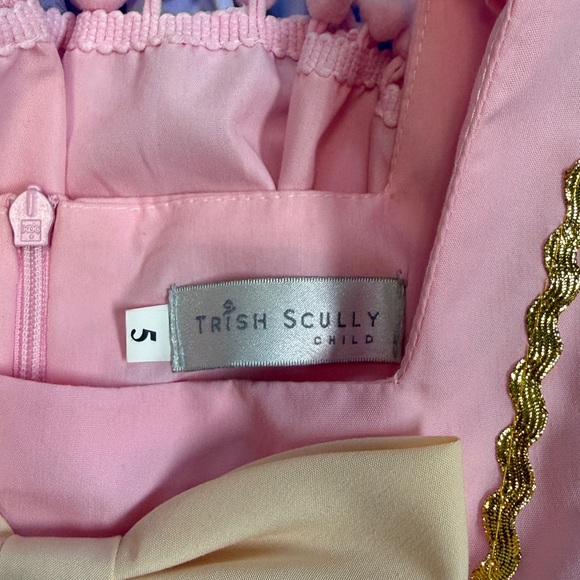 Trish Scully: Girls Pom Pom Dress, Pink / Blue/ Yellow / Purple, Size 5 - Picture 3 of 11